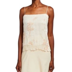 Vince Burnout Camisole in Cream Size Medium
